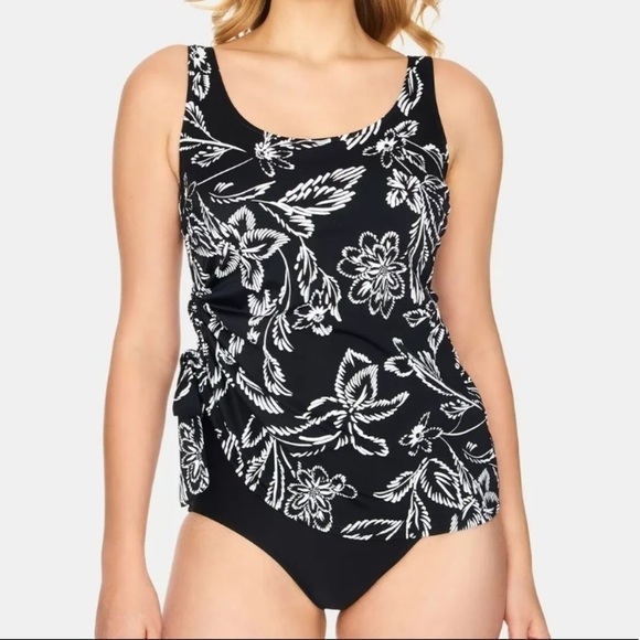 SWIM Solutions Tummy Control Floral One Piece - Picture 1 of 6